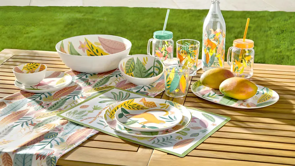 Mantel antimanchas resinado Afrique de El Corte Ingl&eacute;s