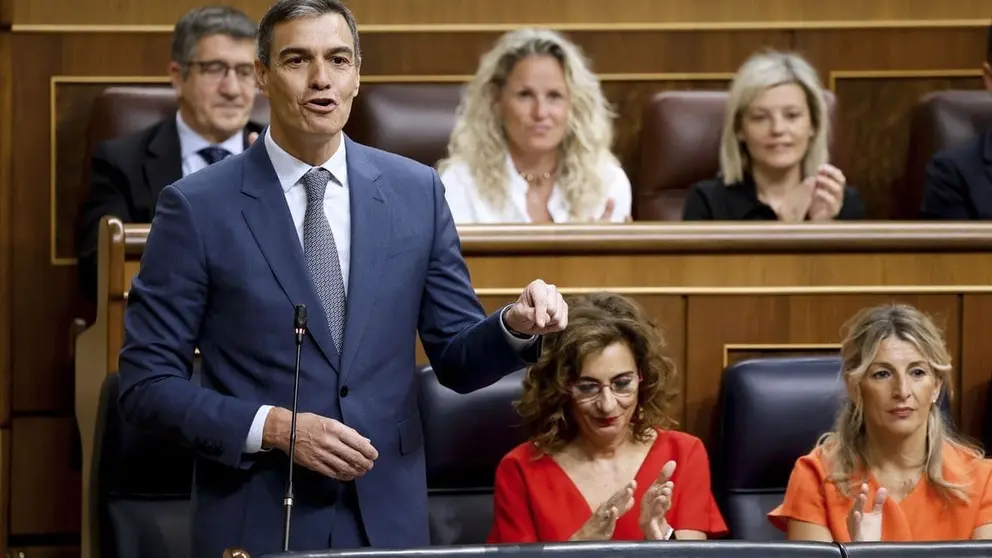 Pedro S&aacute;nchez, durante un debate en el Congreso de los Diputados