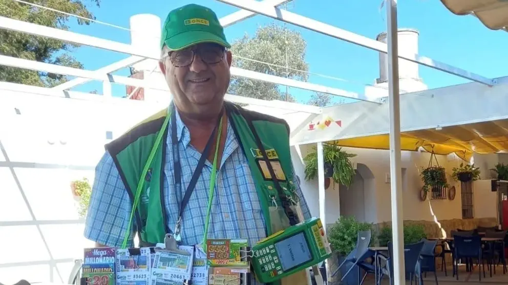 Antonio Infante, vendedor de la ONCE en Vejer