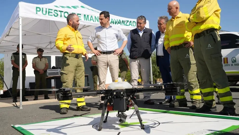 Juanma Moreno, en la presentaci&oacute;n del plan Infoca