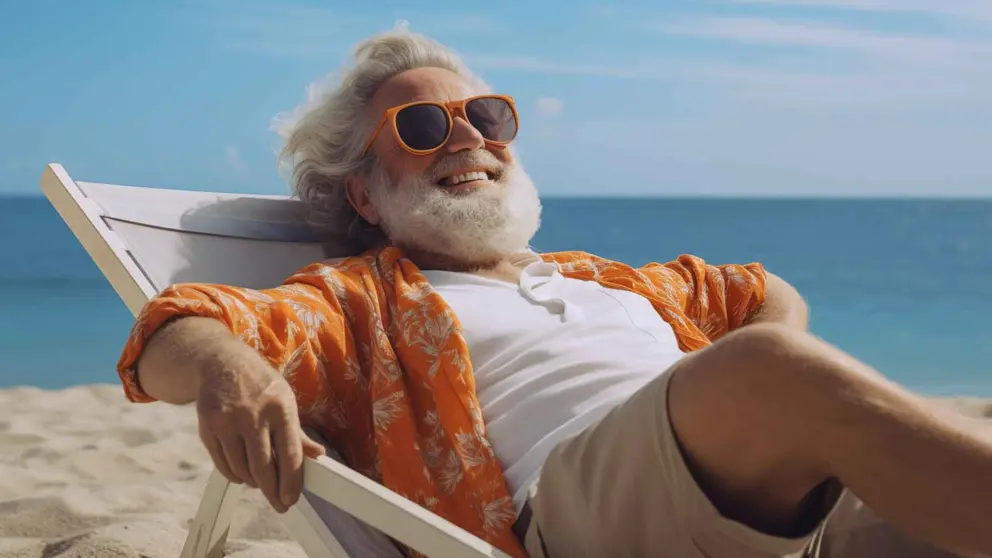 Un pensionista disfruta de la paga extra de verano de la Seguridad Social