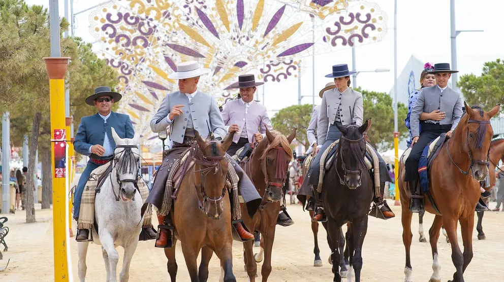 Caballistas en la Feria de Chiclana