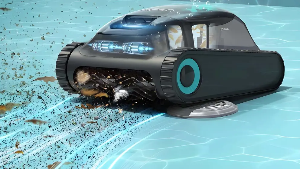 Robot Limpiafondos para fondo de piscina y pared AIPER Scuba de Amazon