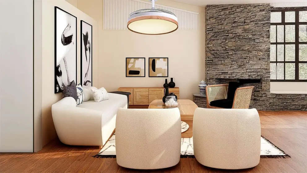 Ventilador con l&aacute;mpara DC COSMOS de Leroy Merlin