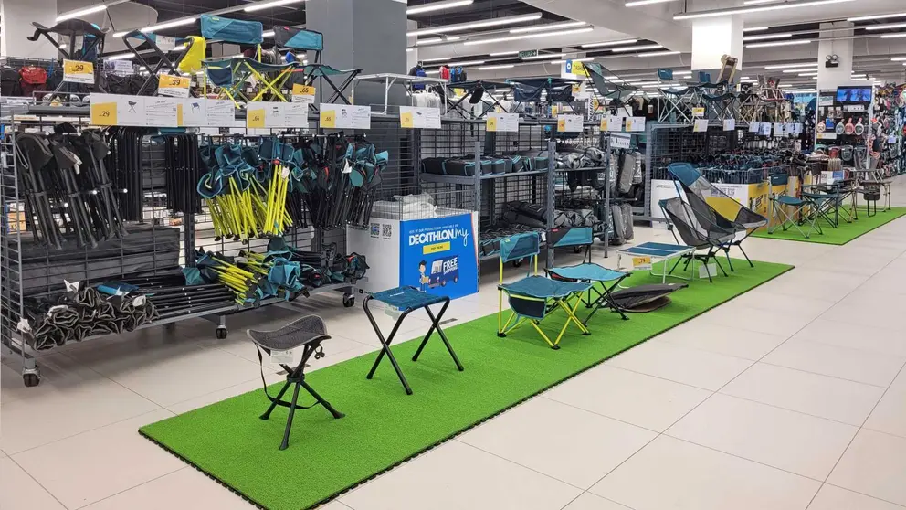 Secci&oacute;n de asientos de Decathlon
