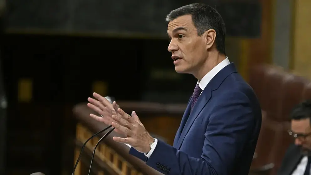 El presidente del Gobierno de Espa&ntilde;a, Pedro S&aacute;nchez, en el Congreso de los Diputados