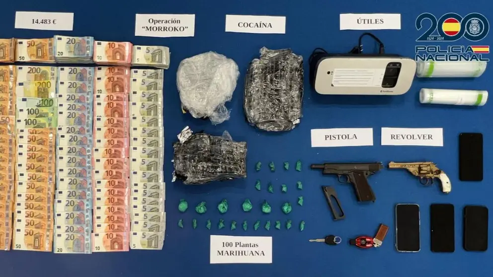 Material intervenido en la operaci&oacute;n Moroko desarrollada en Jerez