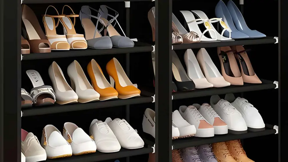 Armario zapatero de tela con puertas de Carrefour