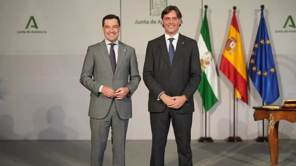 Juanma Moreno, en la toma de posesi&oacute;n de Francisco Oliva como rector de la Universidad Pablo de Olavide