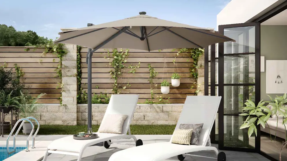 Parasol octogonal de aluminio NATERIAL Avea de Leroy Merlin