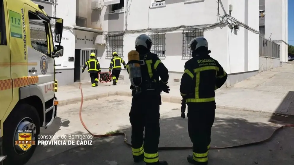 Incendio en la calle Uva de Jerez