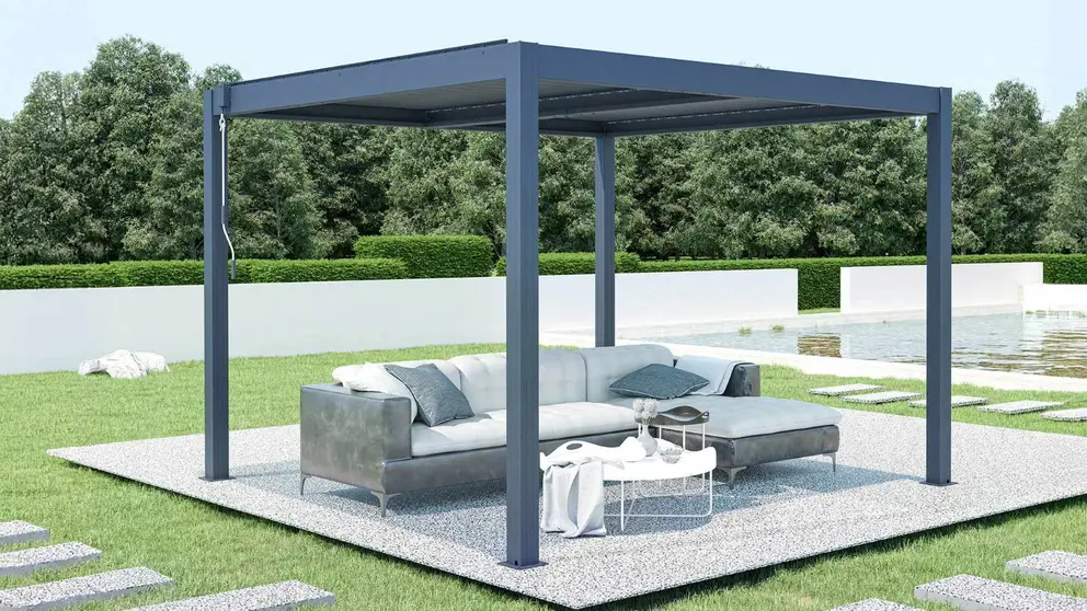 P&eacute;rgola bioclim&aacute;tica de Aluminio SANTA de Leroy Merlin