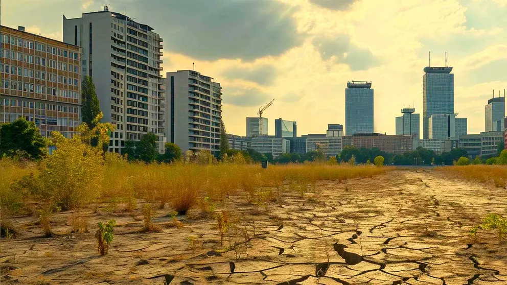 Ciudad desierta por el cambio clim&aacute;tico