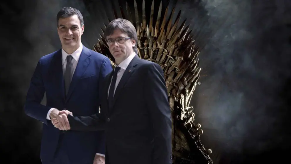 Un Lannister siempre paga sus deudas | Pedro S&aacute;nchez junto a Carlos Puigdemont
