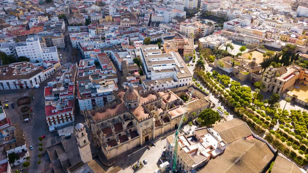 Vista &aacute;rea del centro de Jerez