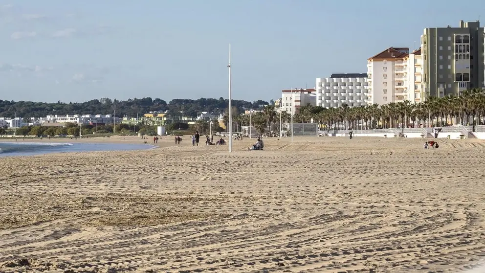 La playa de Valdelagrana en El Puerto de Santa Mar&iacute;a