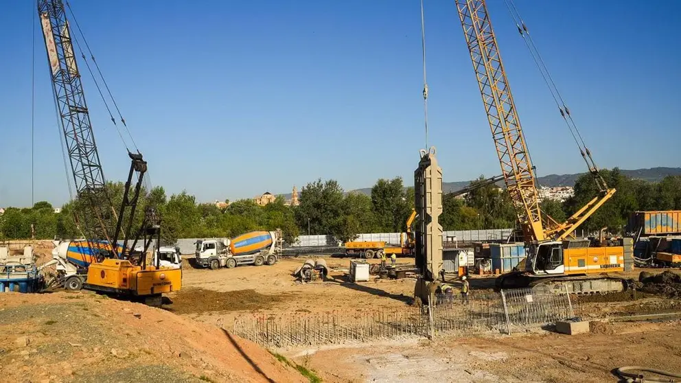 Obras del tanque de tormentas en el Balc&oacute;n del Guadalquivir en C&oacute;rdoba