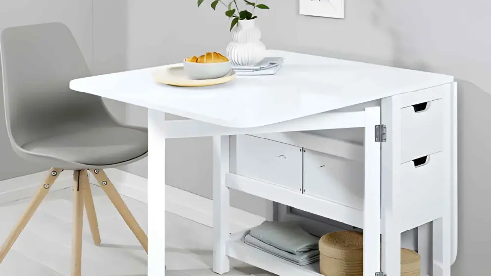 Mesa plegable con cajones de Lidl