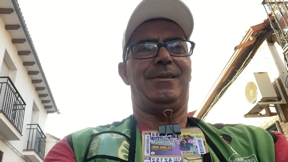 Antonio P&eacute;rez, vendedor de la ONCE en Bail&eacute;n