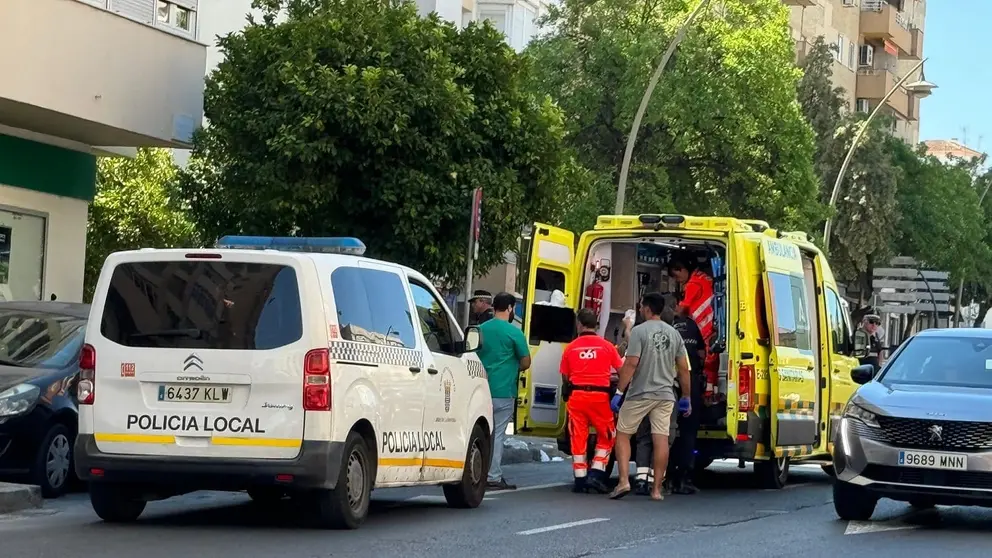 Accidente en la calle Madre de Dios de Jerez