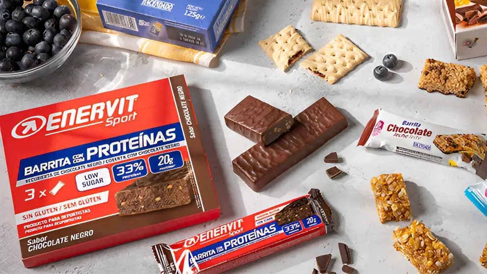 Barrita con prote&iacute;nas Enervit Sport sabor chocolate negro de Mercadona