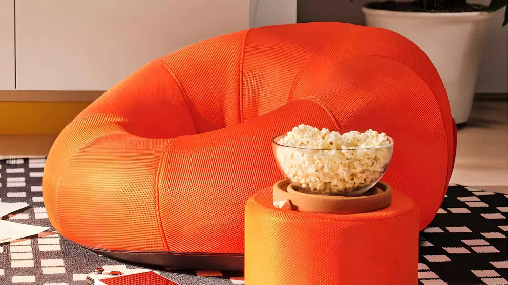 Sill&oacute;n gaming inflable BR&Auml;NNBOLL de Ikea