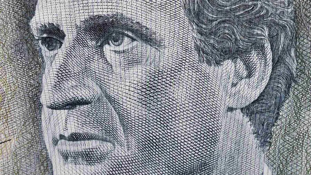 Parte del sello del retrato del Rey de Espa&ntilde;a Juan Carlos I