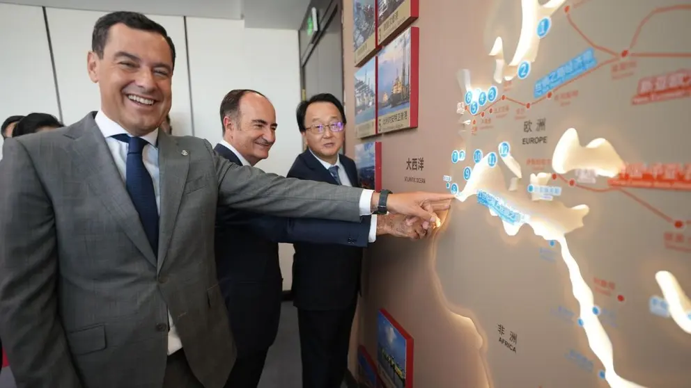 Juanma Moreno, presidente de la Junta de Andaluc&iacute;a en China