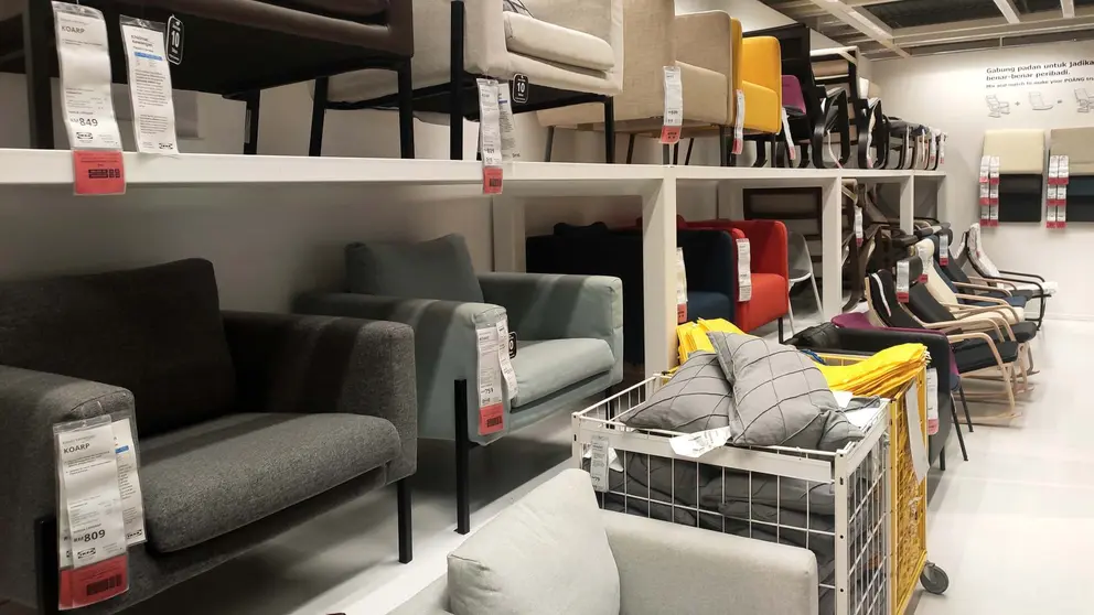 Secci&oacute;n de sof&aacute;s en Ikea