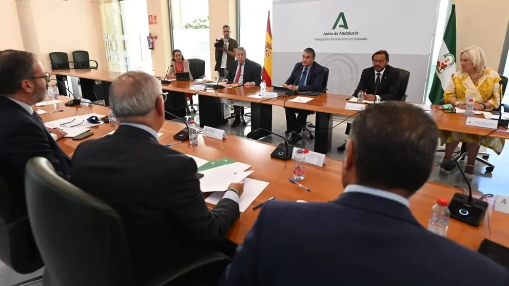 Antonio Sanz, durante su reuni&oacute;n con los delegados de gobierno de Andaluc&iacute;a