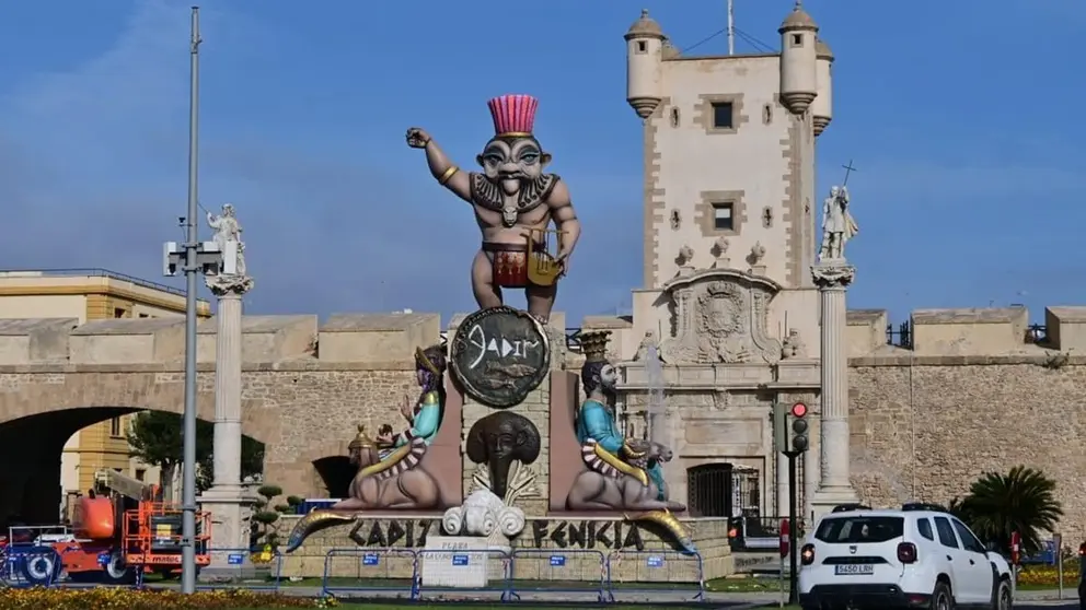 Imagen del monumento instalado en las Puertas de Tierra