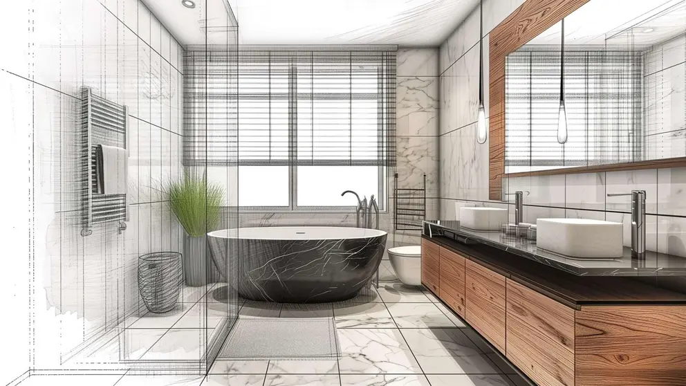 Dise&ntilde;o de ba&ntilde;o moderno