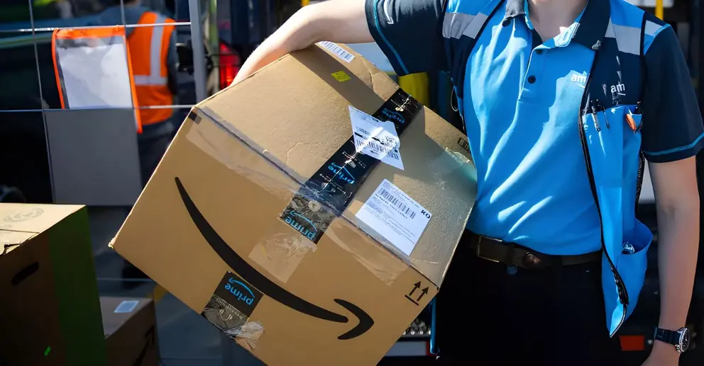 Caja de reparto de Amazon