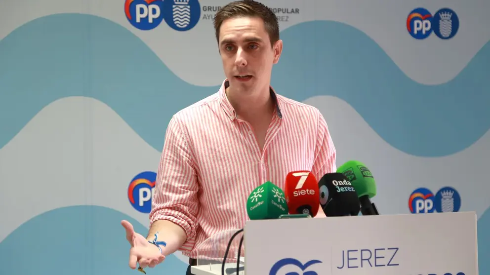 Jaime Espinar en la sede del PP de Jerez | Cristo Garc&iacute;a