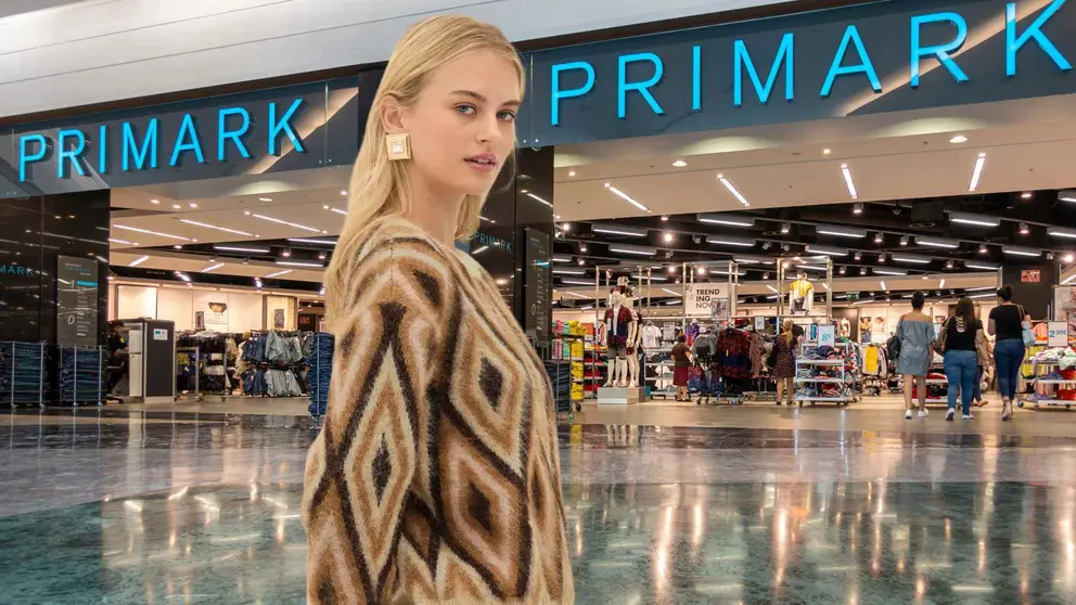 Jersey de punto de rombos de Rita Ora