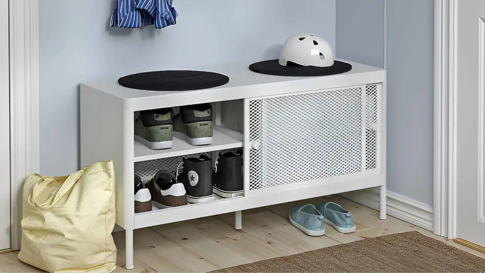 Banco y unidad de almacenaje MACKAP&Auml;R de Ikea