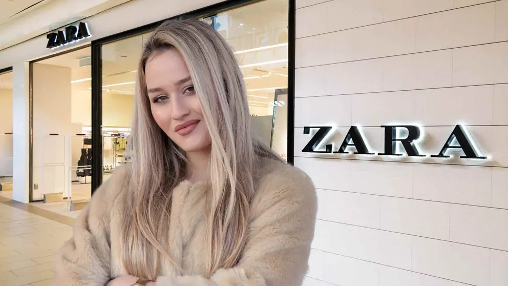 Abrigo de borreguito de Inditex