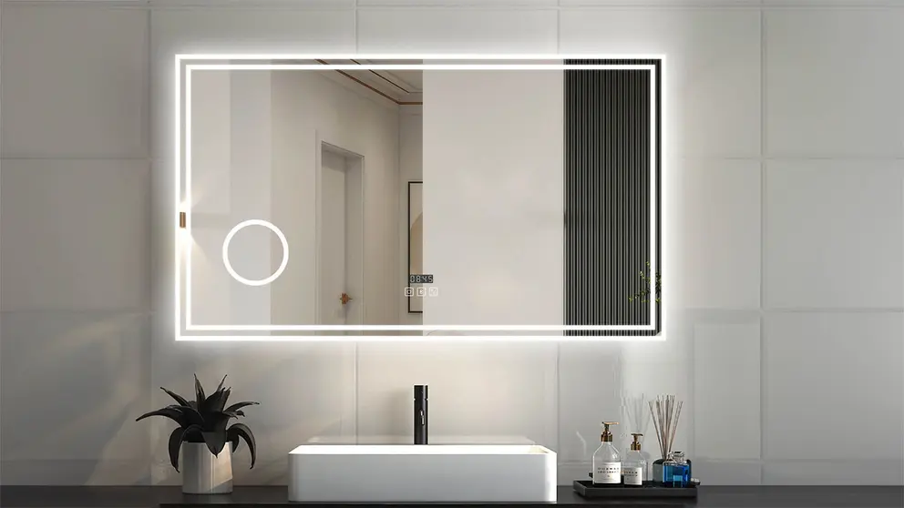 Espejo ba&ntilde;o bluetooth con LED Dimmable