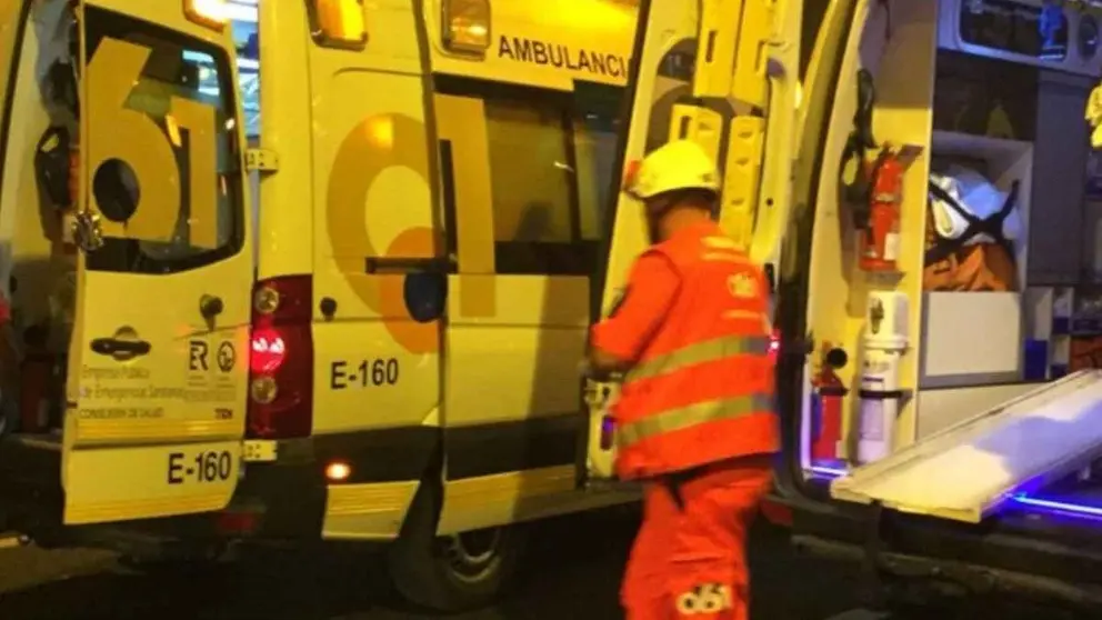 Una ambulancia en una foto de archivo