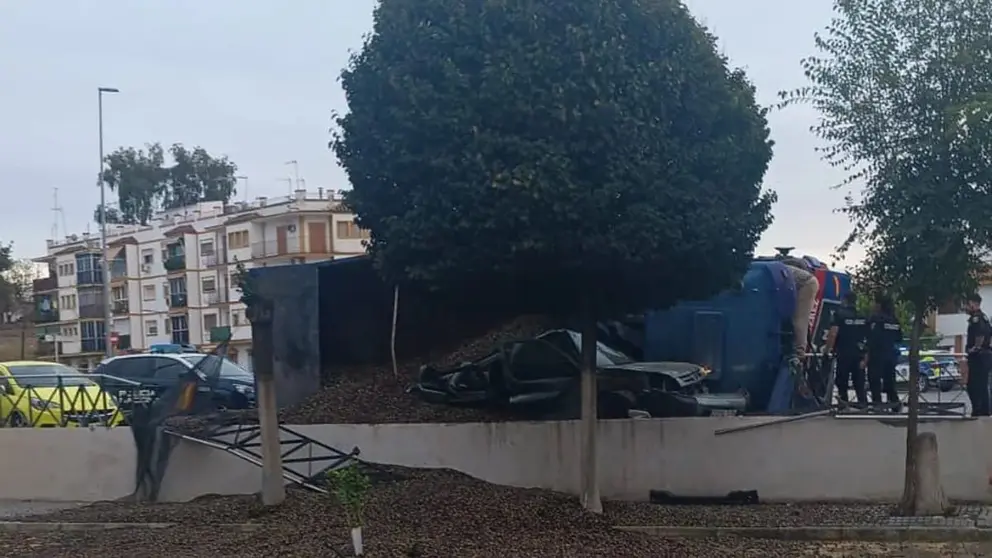 El lugar donde se produjo el accidente