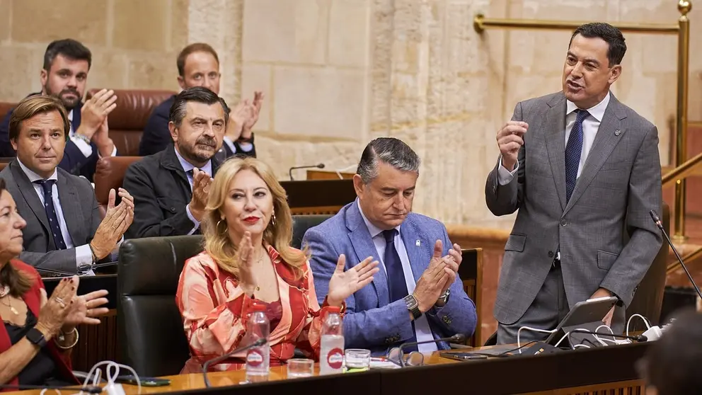 Juanma Moreno, en un reciente pleno en el Parlamento | Salvador L&oacute;pez Medina