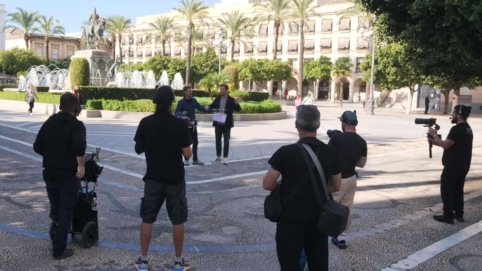 Grabaci&oacute;n del programa 'Desmontando Andaluc&iacute;a' en la Plaza del Arenal de Jerez