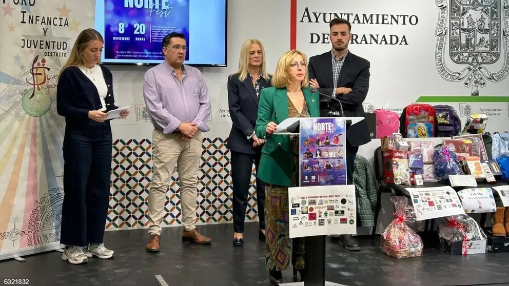 La concejal de Pol&iacute;tica Social de Granada, Amparo Arrabal, interviene en la presentaci&oacute;n del Festival de M&uacute;sica Norte Fest