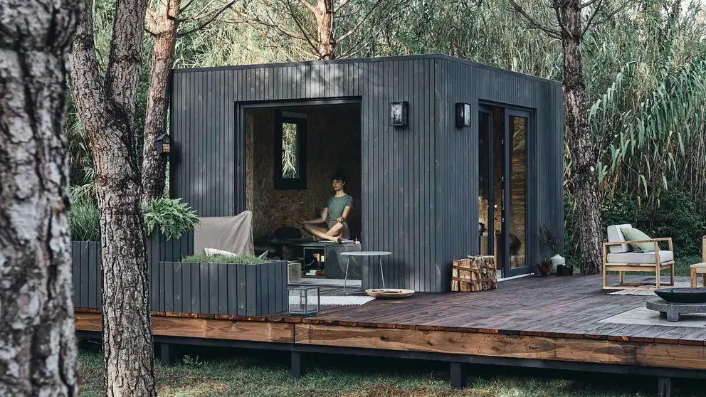 Caseta de madera Eco Lodge de Leroy Merlin