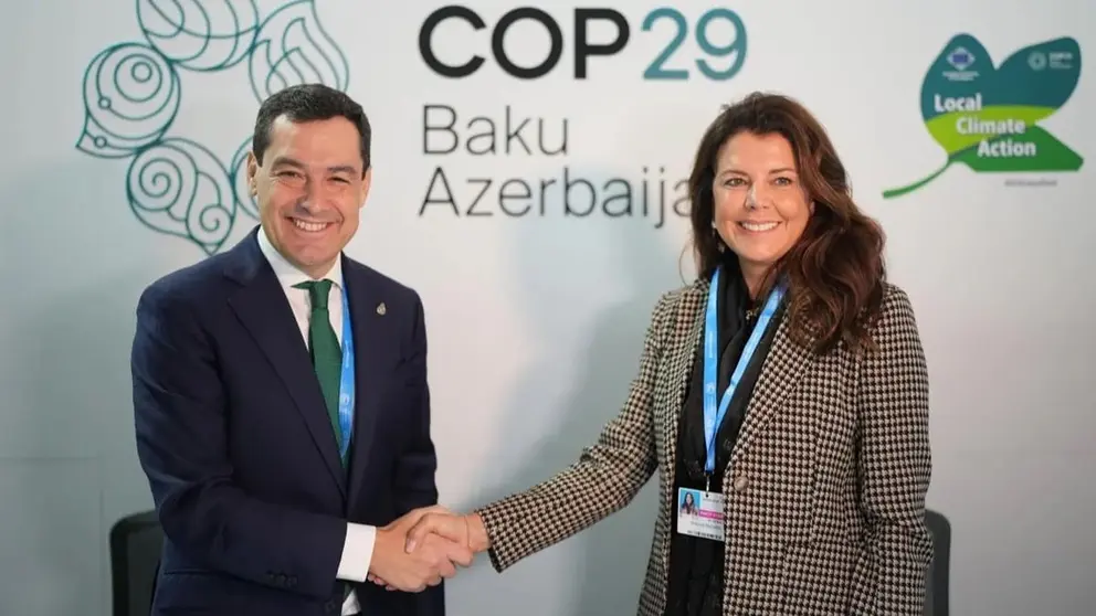 Juanma Moreno se encuentra participando en una cumbre en Bak&uacute;