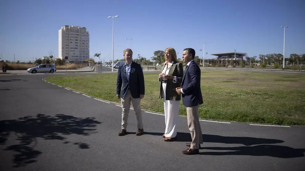 Pilar Miranda, en una visita reciente al Ensanche Sur