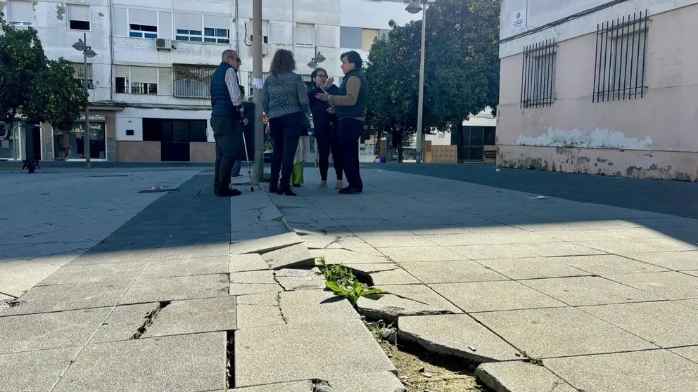 Antonio Fern&aacute;ndez, portavoz de VOX en Jerez en la Plaza de los Naranjos