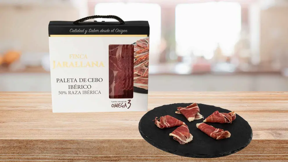 Jam&oacute;n ib&eacute;rico Finca Jarallana - Paleta de Cebo Ib&eacute;rico Loncheado de La Nevera Espa&ntilde;ola