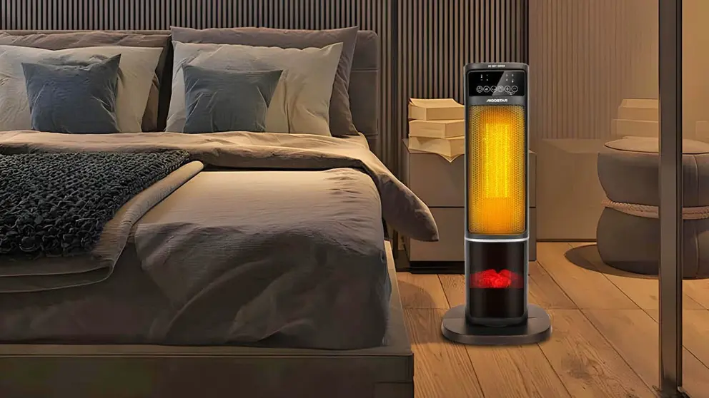 Calefactor Cer&aacute;mico con Im&aacute;genes de Chimenea 3D Aigostar