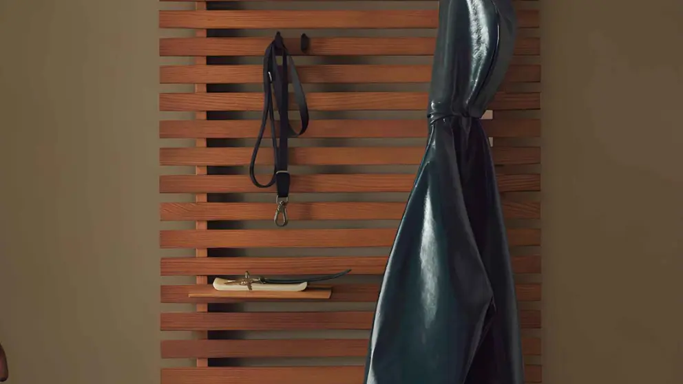 Mueble de entrada con estanter&iacute;a y colgadores de Zara Home